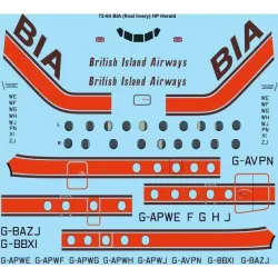 26Decals 72-64 1/72 BIA British Island Airways Handley Page Herald