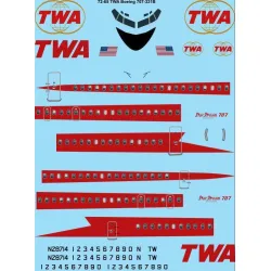 26Decals 72-65 1/72 TWA 707-331B Laser decal