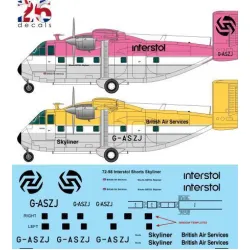 26Decals 72-98 1/72 Interstol/British Air Services Shorts Skyvan laser decal