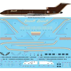 26Decals BN14407 1/144 Braniff Ultra Chocolate Boeing 727-227 Screen printed decal