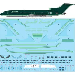 26Decals BN14410 1/144 Braniff Ultra Perseus Green Boeing 727-200 Screen printed decal