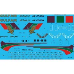 26Decals STS44275 1/144 Gulf Air VC10 Series 1101 Screen printed decal (Airfix)