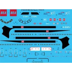 26Decals STS44326 1/144 BEA Red Square A319-131 Screen printed decal (Revell)