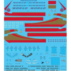 26Decals STS44327 1/144 World Airways DC-10-30CF Screen printed decal