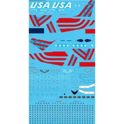 26Decals STS44330 1/144 ONA Bicentennial DC-8-32 N1776R screen printed decal