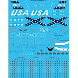 26Decals STS44331 1/144 ONA Bicentennial DC-8-21 N1976P screen printed decal