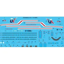 26Decals STS44388 1/144 Air UK 1-11-416EK Screen printed decal