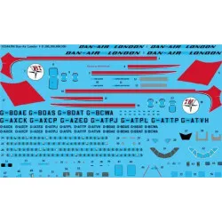 26Decals STS44394 1/144 Dan Air London 1-11-200,300,400,500 Screen printed decal