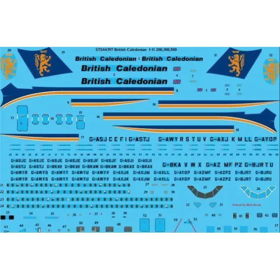 26Decals STS44397 1/144 British Caledonian Final 1-11 200,300,500 Screen printed decal