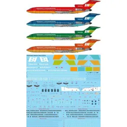 26Decals STS44426 1/144 Braniff Flying Colors Boeing 727-200/Adv screen printed decal