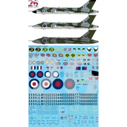 26Decals STS7219 1/72 RAF Camouflaged Vulcans - 1/72 Scale Screen Printed Decal