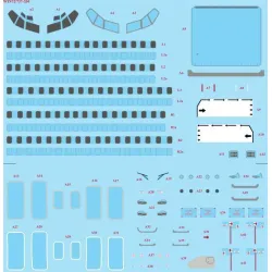 26Decals WIN72/737-200 1/72 737-200 - Boeing 737-200 detail sheet - Screen printed 1/72 scale