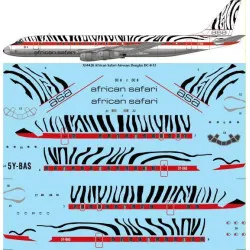 26Decals X14428 1/144 African Safari Airways Douglas DC-8-53 laser decal for X-Scale kit