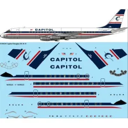 26Decals X14434 1/144 Capitol International Douglas DC-8-31 laser decal - for X-Scale kit