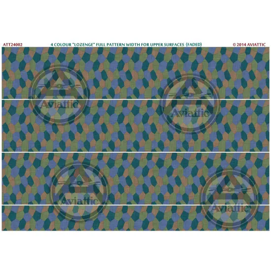 Aviattic ATT24002 1/24 4 colour lozenge full pattern for upper surfaces faded