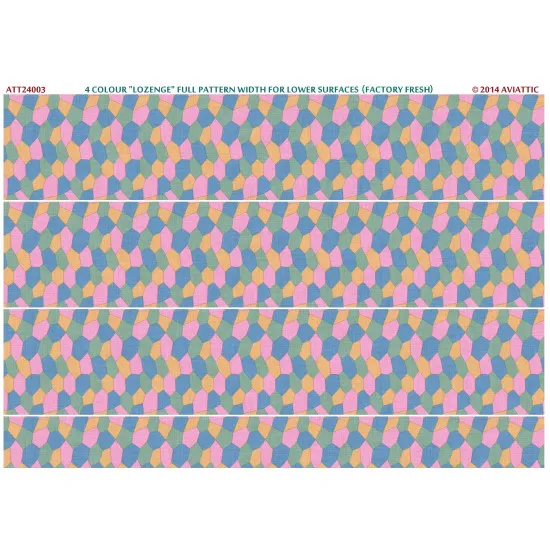 Aviattic ATT24003 1/24 4 colour lozenge full pattern for lower surfaces Fresh