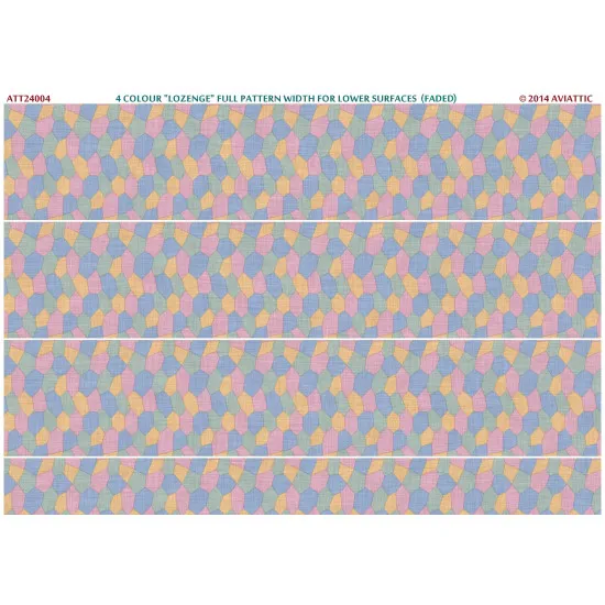 Aviattic ATT24004 1/24 4 colour lozenge full pattern for lower surfaces faded