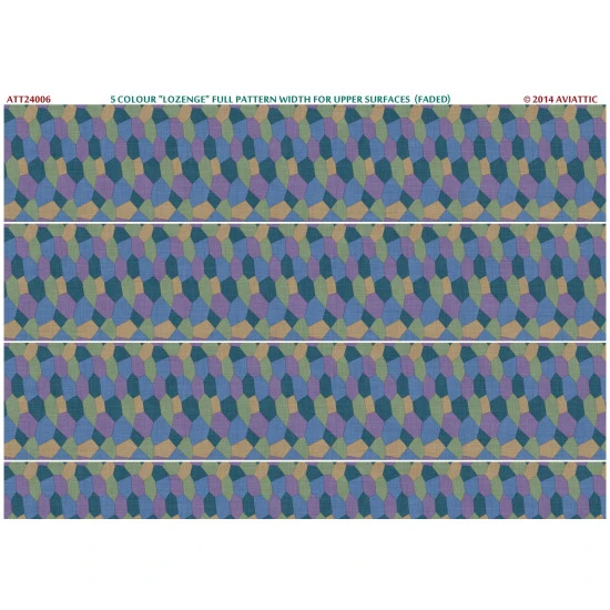 Aviattic ATT24006 1/24 5 colour lozenge full pattern for upper surfaces Faded