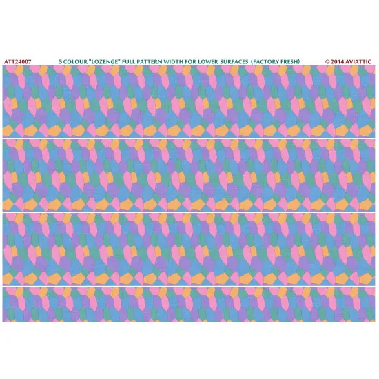 Aviattic ATT24007 1/24 5 colour lozenge full pattern for lower surfaces Fresh