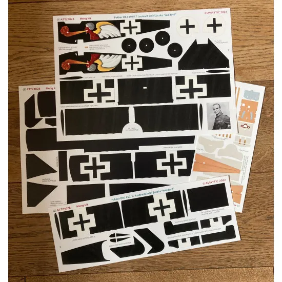 Aviattic ATT24028 1/24 Fokker DR.I 450/17 Ltn. Josef Jacobs red devil Meng decal