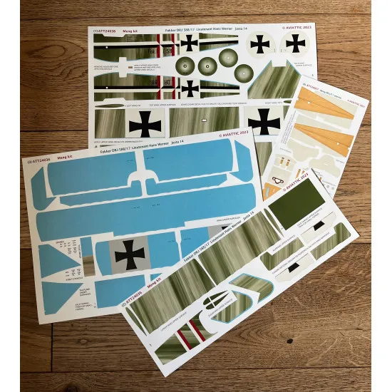 Aviattic ATT24036 1/24 (Meng) Fokker DR.I 588/17 Ltn. Hans Werner, Jasta 14