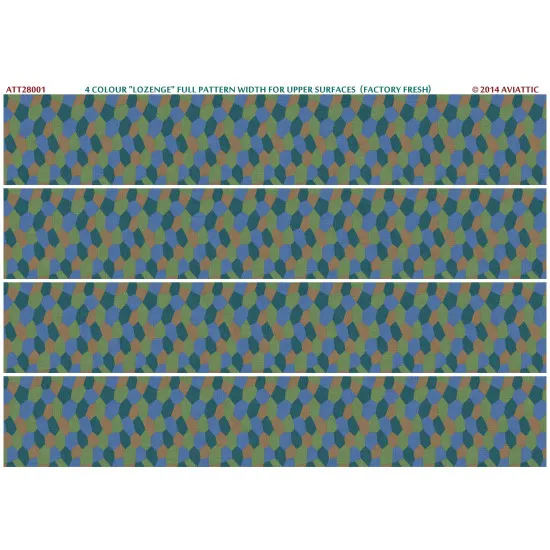 Aviattic ATT28001 1/28 4 colour lozenge full pattern upper surfaces (fresh)