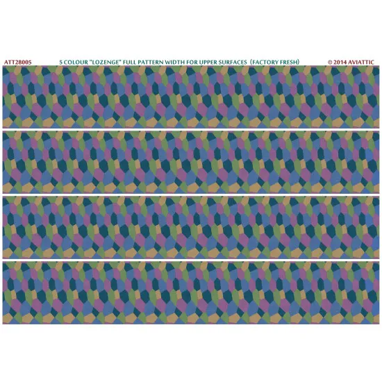 Aviattic ATT28005 1/28 5 colour lozenge full pattern upper surfaces (fresh)