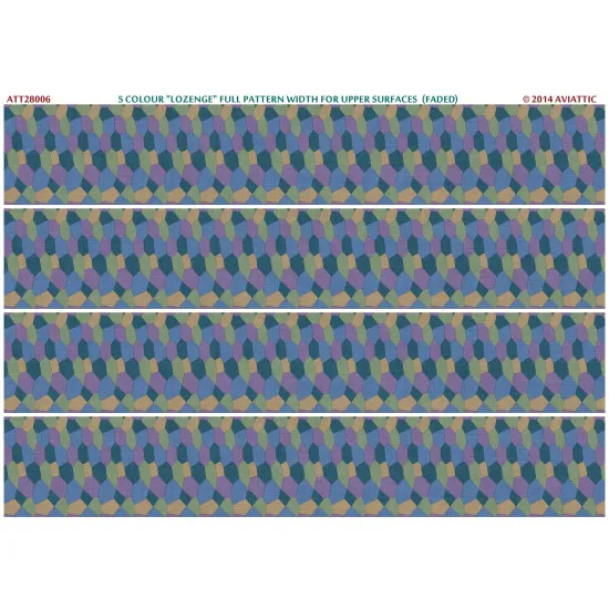 Aviattic ATT28006 1/28 5 colour lozenge full pattern upper surfaces (faded)