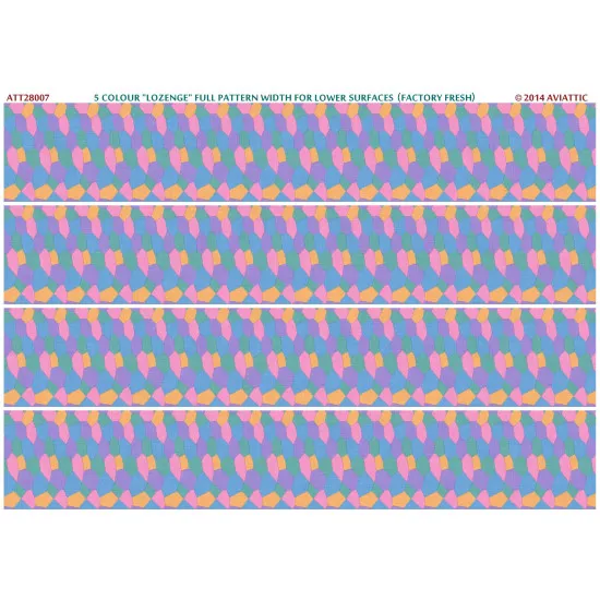 Aviattic ATT28007 1/28 5 colour lozenge full pattern lower surfaces ( fresh)
