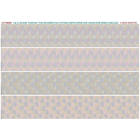 Aviattic ATT28009 1/28 4 and 5 colour lozenge pale pattern upper lower fuselage