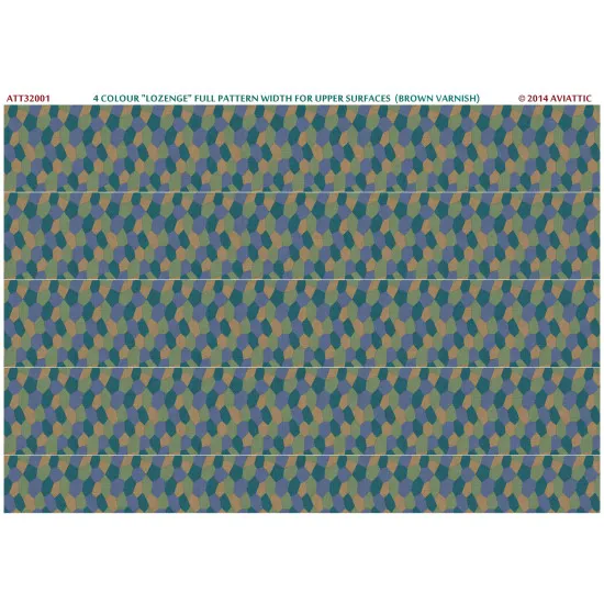 Aviattic ATT32001 1/32 4 color lozenge full pattern upper surfaces brown varnish