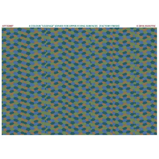 Aviattic ATT32007 1/32 4 colour lozenge joined for upper flying surfaces (fresh)