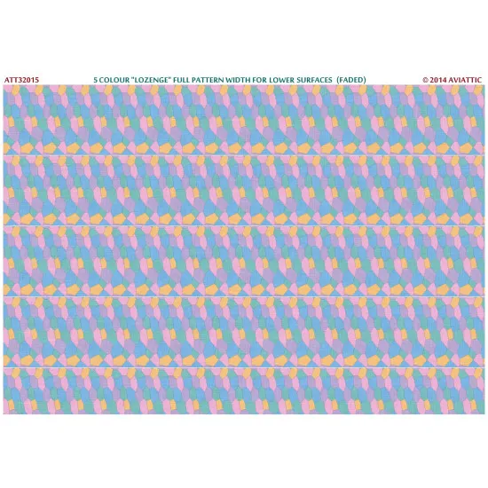 Aviattic ATT32015 1/32 5 color lozenge full pattern width lower surfaces faded