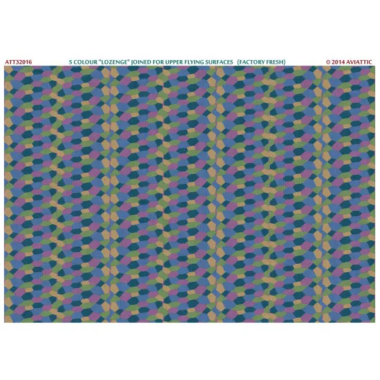 Aviattic ATT32016 1/32 5 colour lozenge joined for upper flying surfaces (fresh)