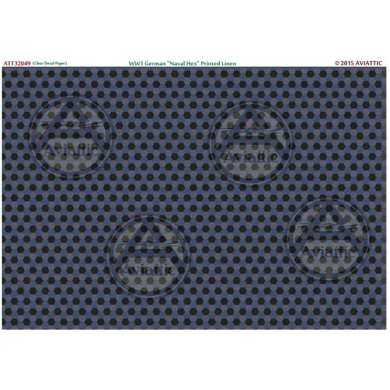 Aviattic ATT32051 1/32 (Clear Decal Paper) WW1 German Naval Hex Printed Linen