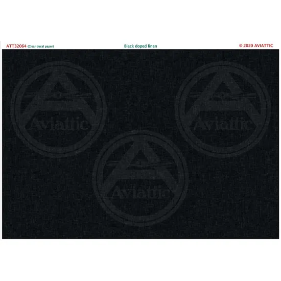 Aviattic ATT32064 1/32 (Clear decal paper) WW1 black doped linen