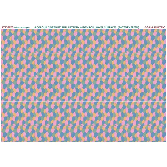 Aviattic ATT32070 1/32 4 color lozenge full pattern lower surfaces Fresh White