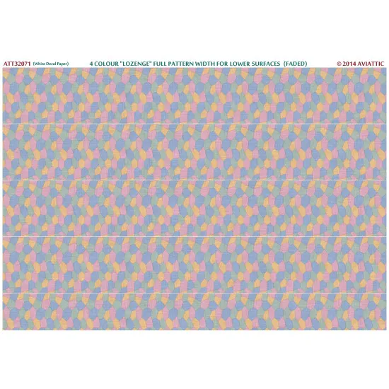 Aviattic ATT32071 1/32 (white decal paper) 4 colour lozenge full pattern width for lower surfaces (faded)