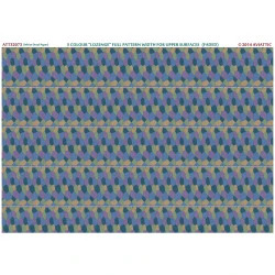 Aviattic ATT32073 1/32 (white decal paper) 5 colour lozenge full pattern width for upper surfaces (faded)