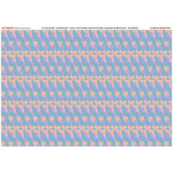 Aviattic ATT32075 1/32 (white decal paper) 5 colour lozenge full pattern width for lower surfaces (faded)