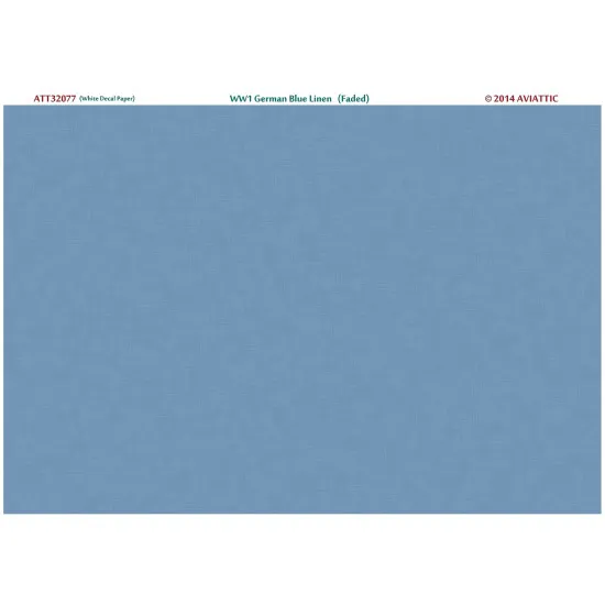 Aviattic ATT32077 1/32 (white decal paper) WW1 German blue linen (faded)