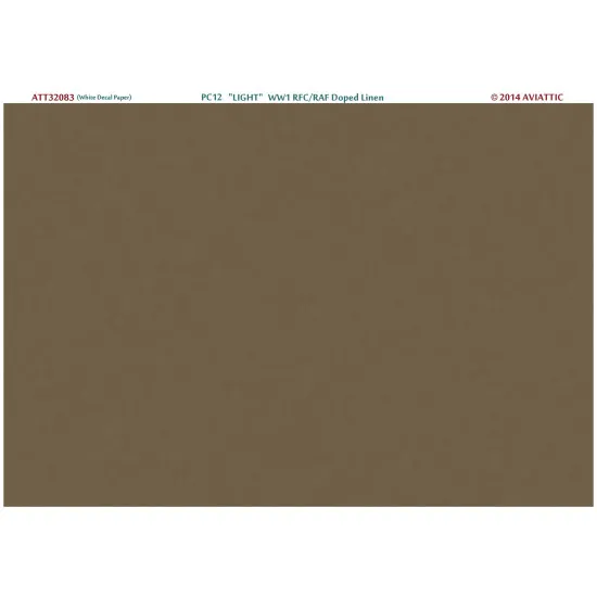 Aviattic ATT32083 1/32 PC12 light WW1 RFC/RAF doped linen (white decal paper)
