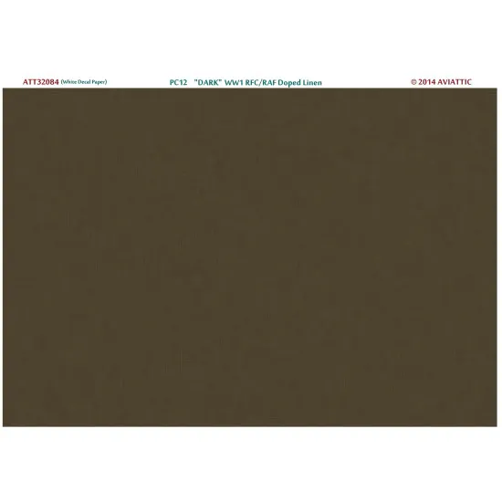 Aviattic ATT32084 1/32 (white decal paper) PC12 dark WW1 RFC/RAF doped linen