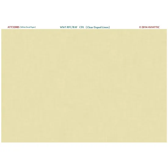 Aviattic ATT32085 1/32 (white paper) WW1 CDL (clear doped linen) aged varnish