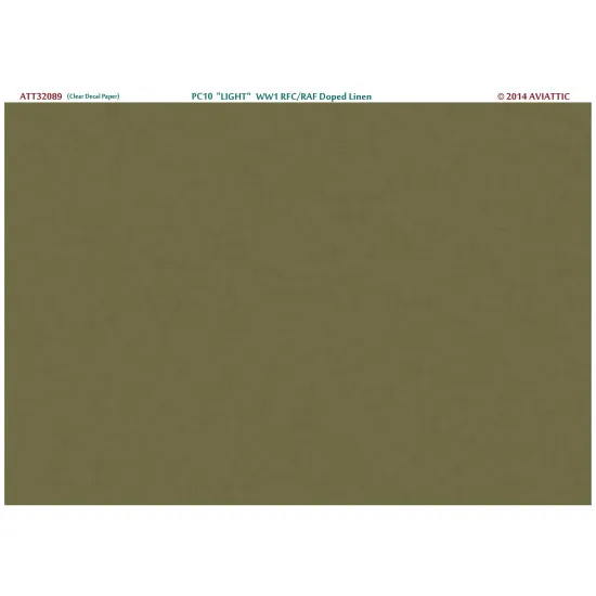 Aviattic ATT32089 1/32 (clear decal paper) PC10 light WW1 RFC/RAF doped linen