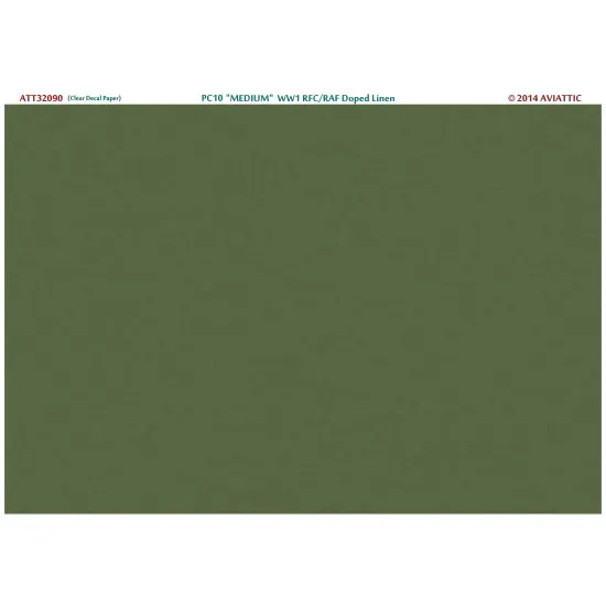 Aviattic ATT32090 1/32 (clear decal paper) PC10 medium WW1 RFC/RAF doped linen