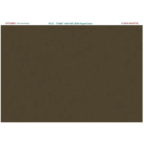 Aviattic ATT32093 1/32 (clear decal paper) PC12 dark WW1 RFC/RAF doped linen