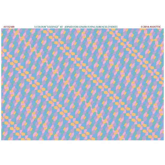 Aviattic ATT32109 1/32 5 colour lozenge 45 degrees joined for lower flying surfaces (faded)