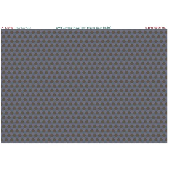 Aviattic ATT32113 1/32 (Clear decal paper) WW1 German Naval Hex printed linen (faded)