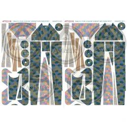 Aviattic ATT32116 1/32 Fokker EV/DVIII 4 colour lozenge (faded) x 2 sets decal